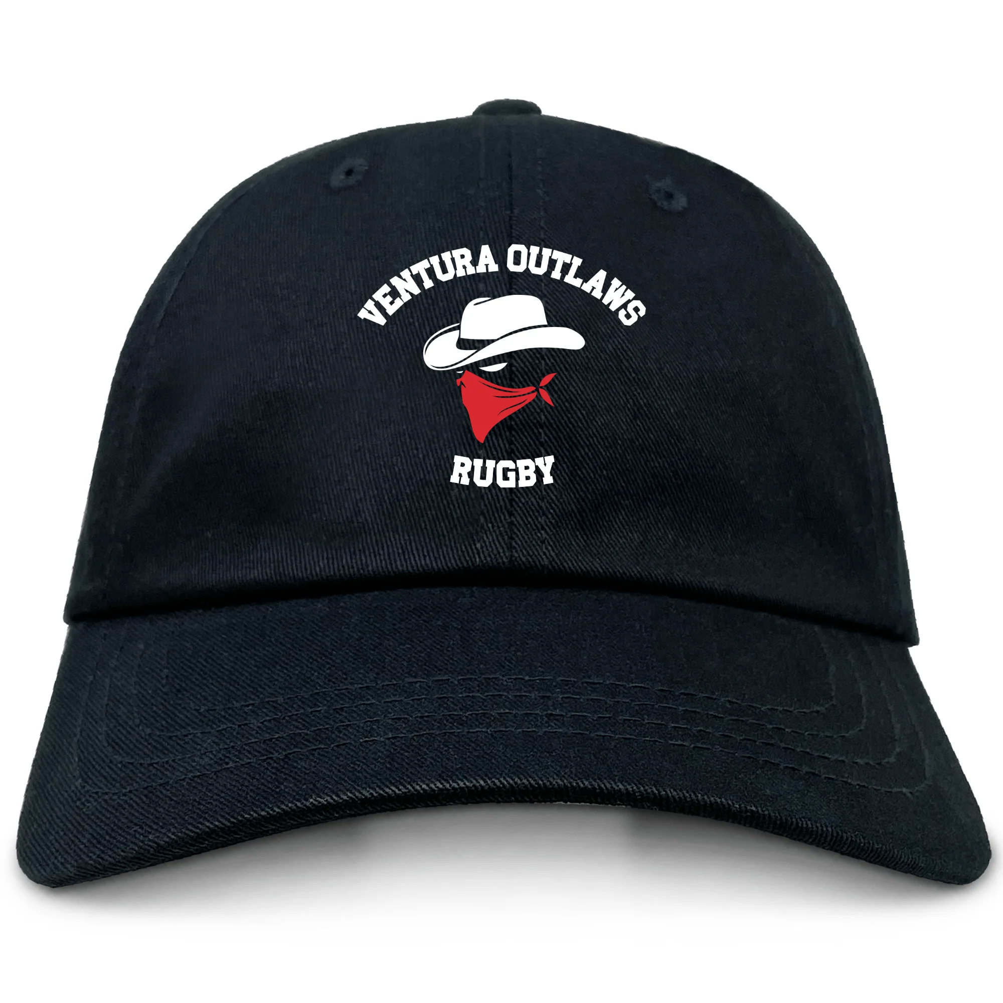 Ventura Outlaws Rugby Adult Low-Profile Cotton Twill Dad Cap - Image 2