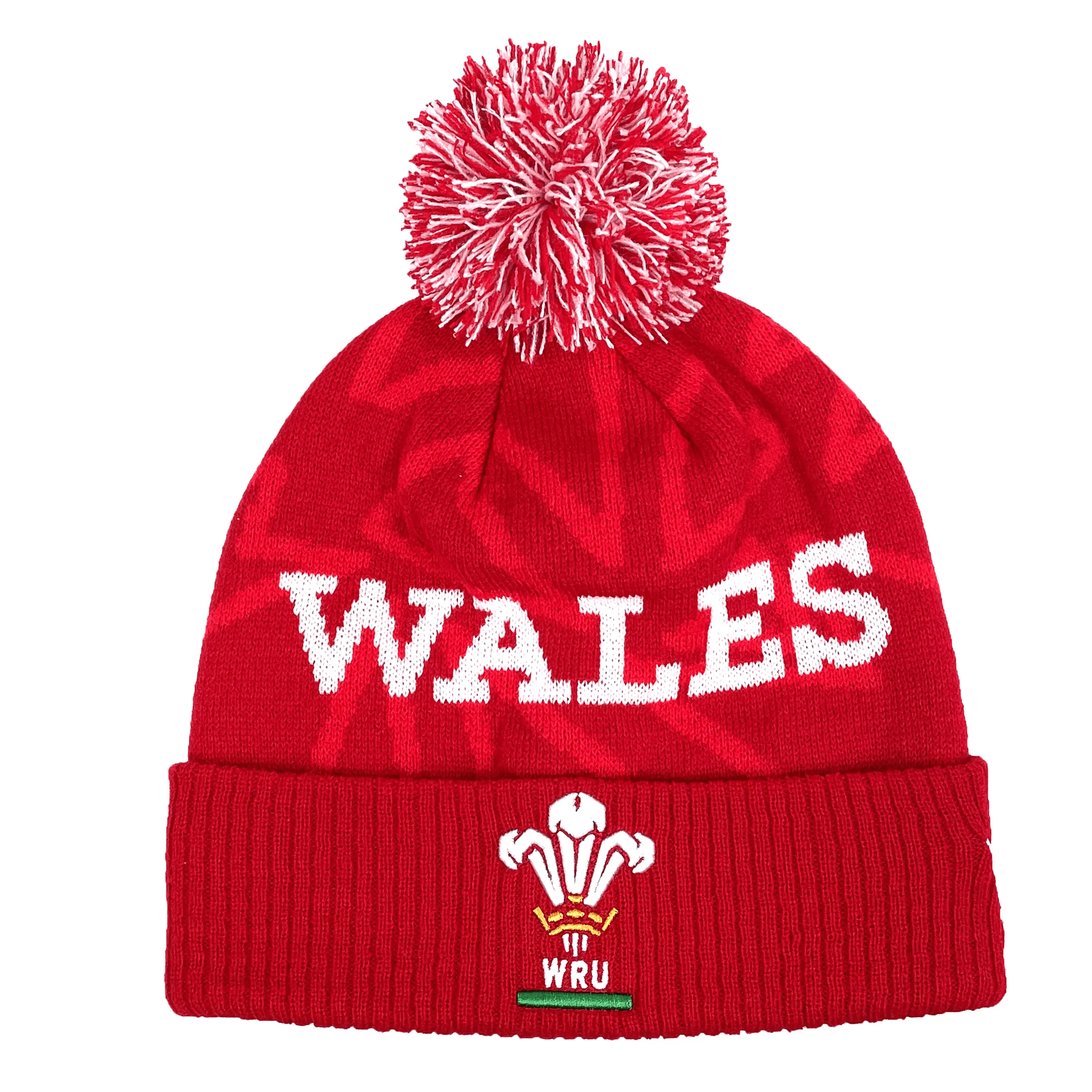 Wales 24/25 CYMRU Pom Pom Beanie by Macron