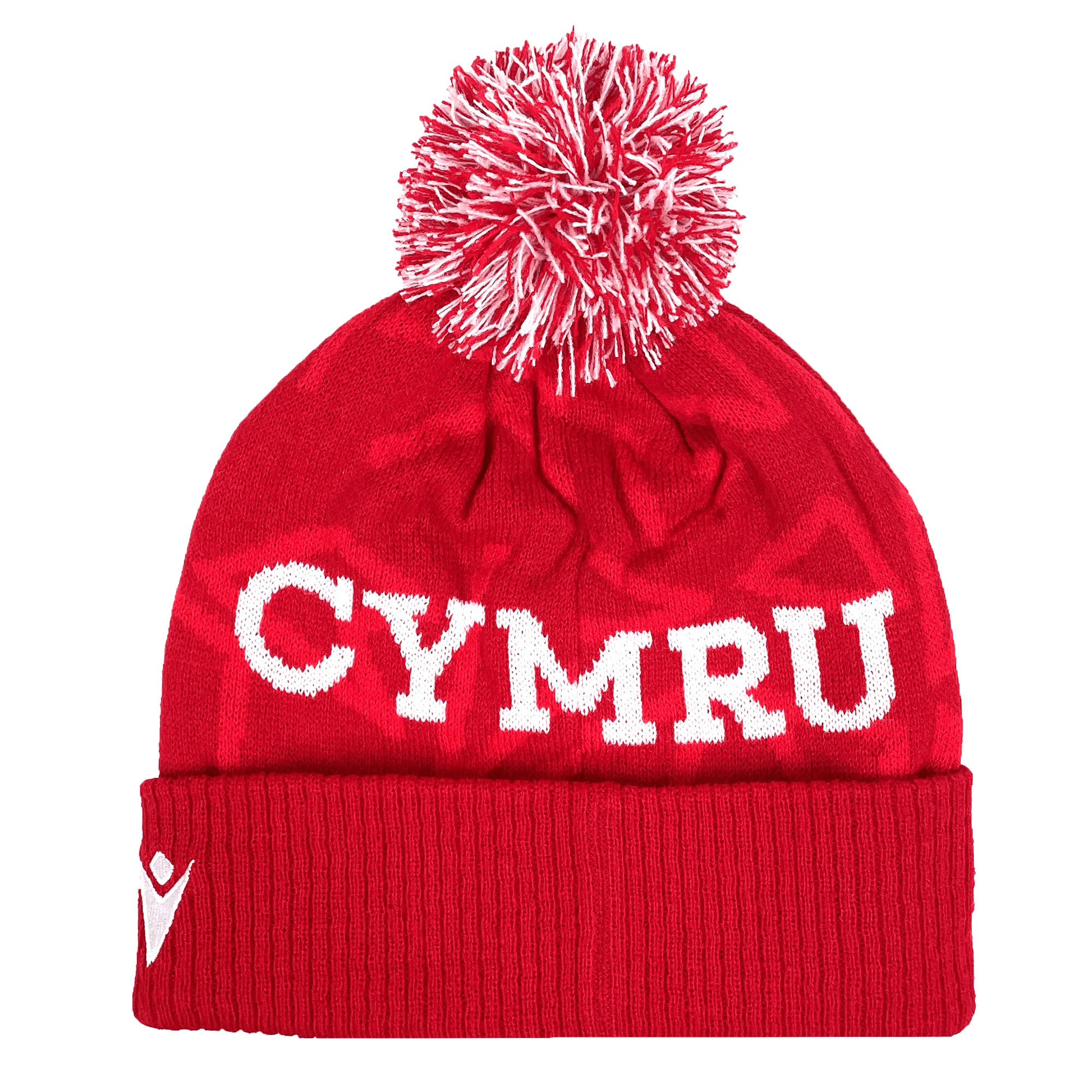Wales 24/25 CYMRU Pom Pom Beanie by Macron - Image 2