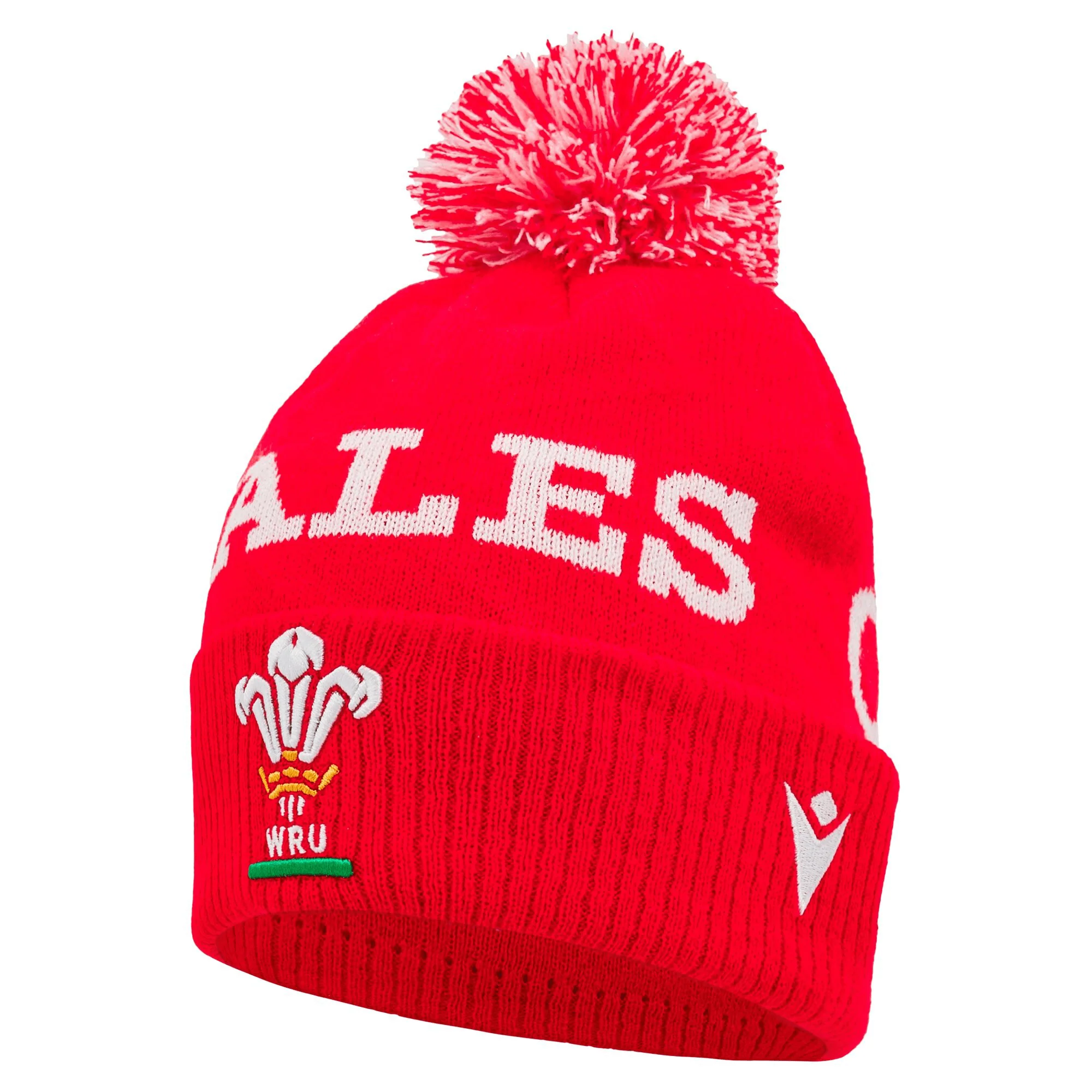 Wales 24/25 CYMRU Pom Pom Beanie by Macron - Image 3