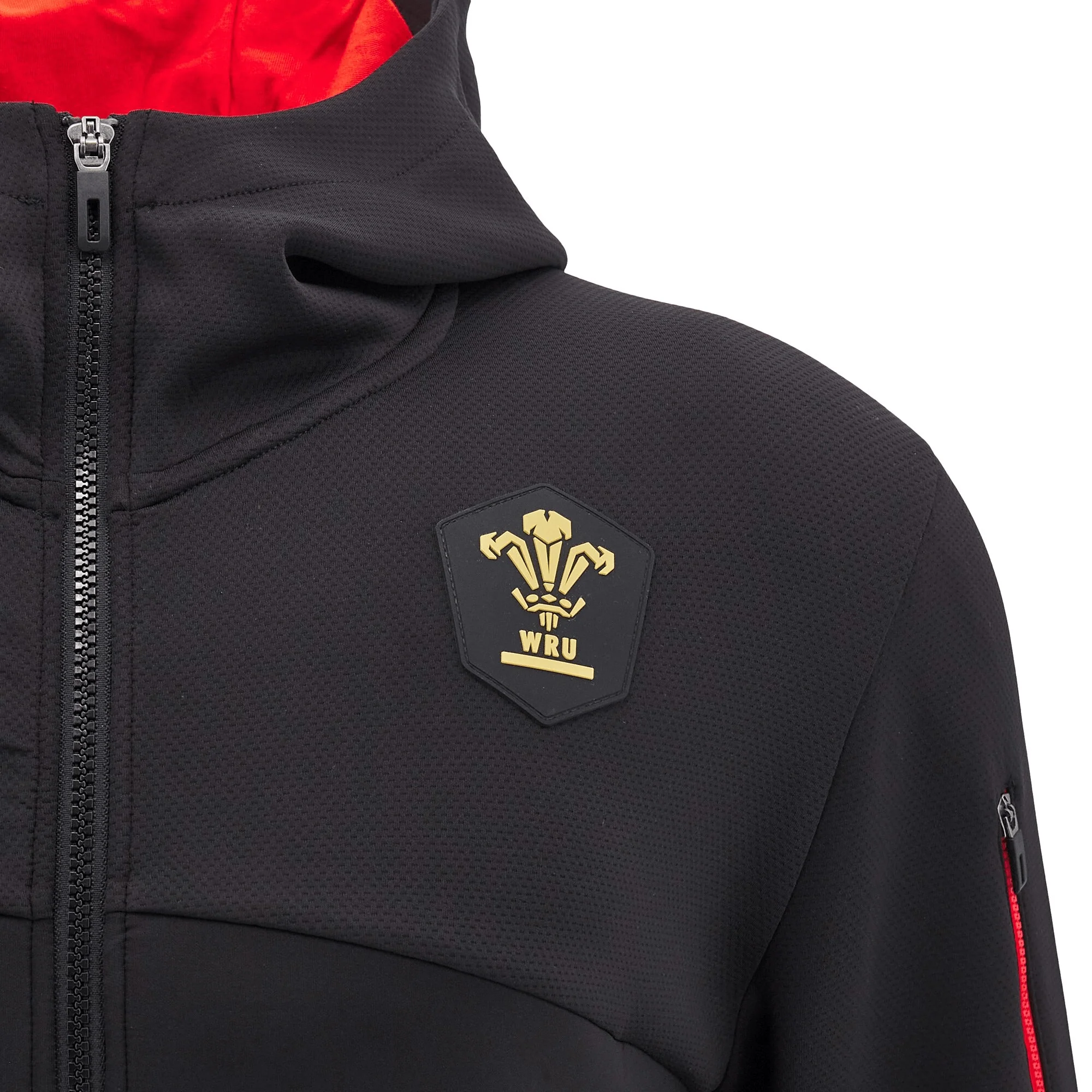 Wales 24/25 Full Zip Anthem Travel Hoodie by Macron - Image 3