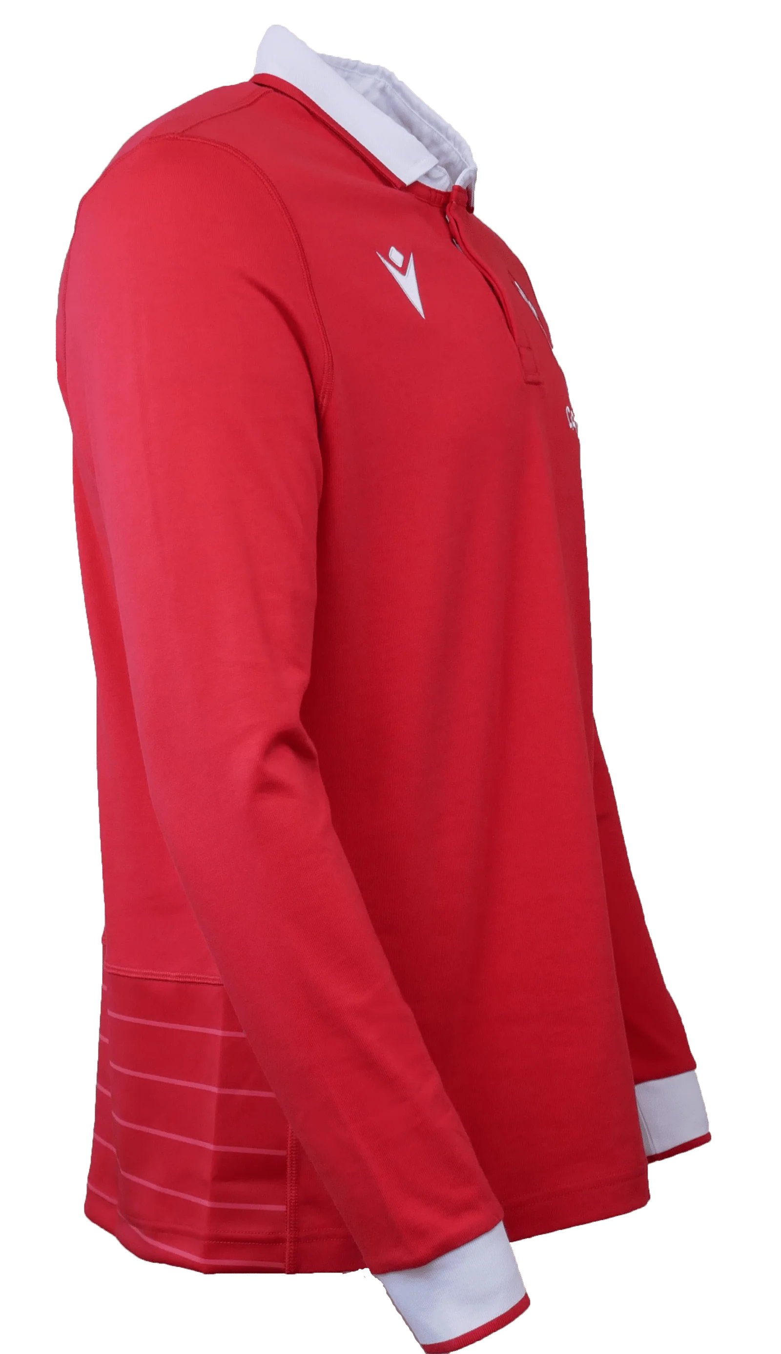 Wales Long Sleeve Home Polo 22/23 by Macron - Image 3