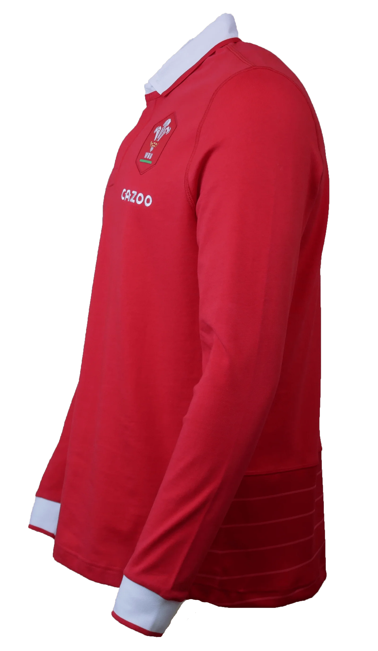 Wales Long Sleeve Home Polo 22/23 by Macron - Image 4