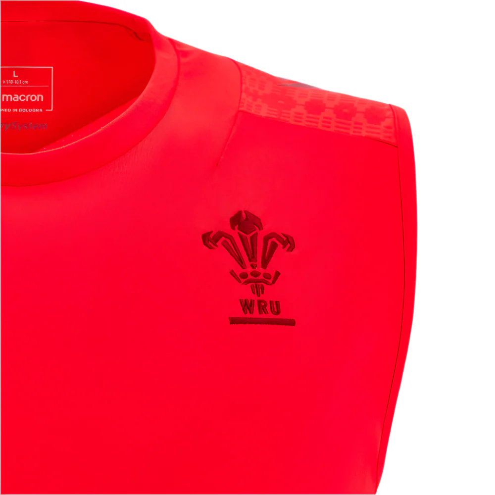 Wales 25/26 Player Training Singlet by Macron - Image 3