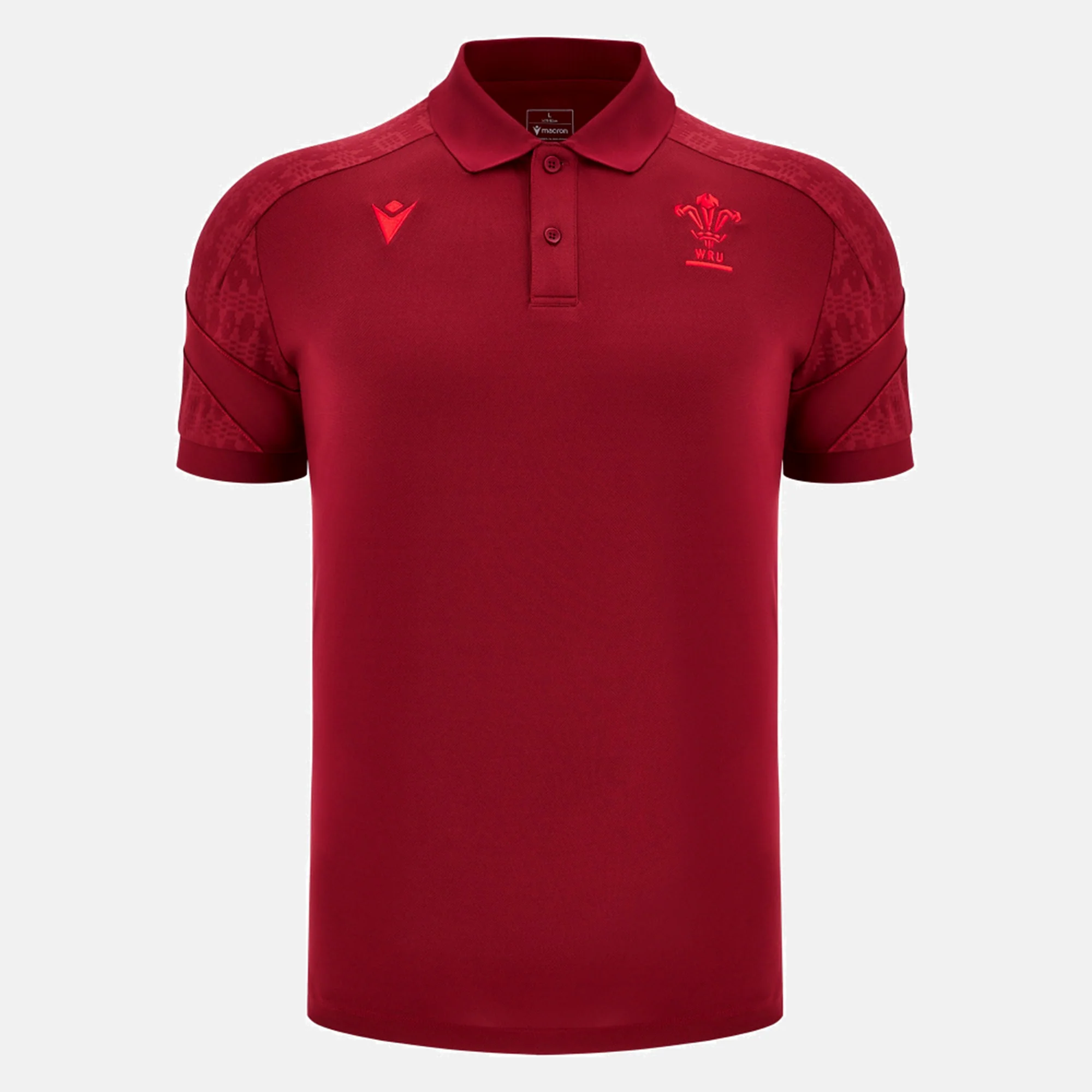 Wales 25/26 Player Travel Poly Polo by Macron - Image 5
