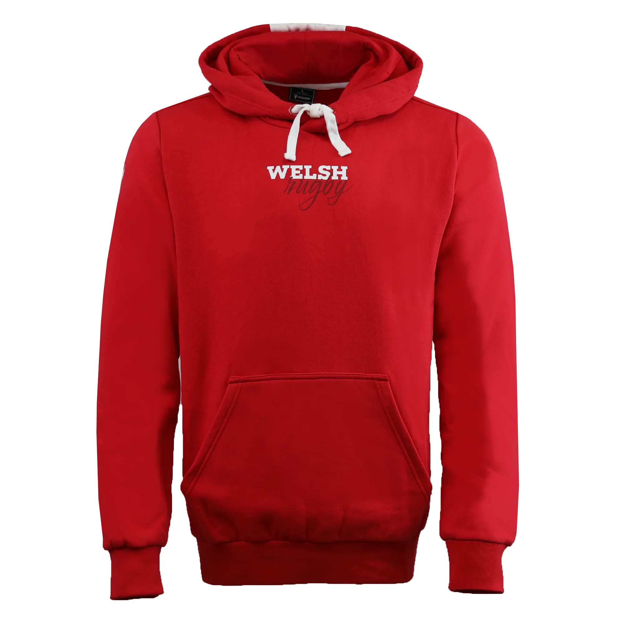 Wales 25/26 Welsh Rugby Cotton Fan Hoodie by Macron