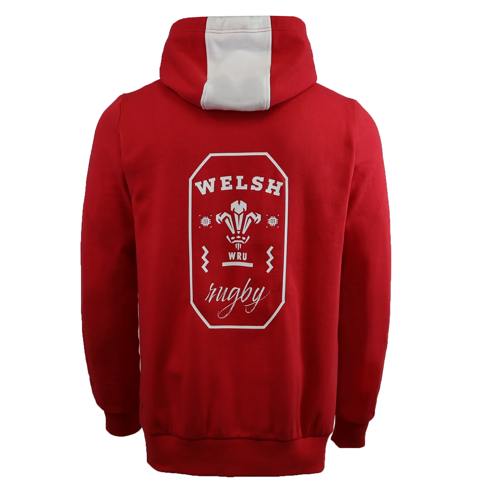 Wales 25/26 Welsh Rugby Cotton Fan Hoodie by Macron - Image 2