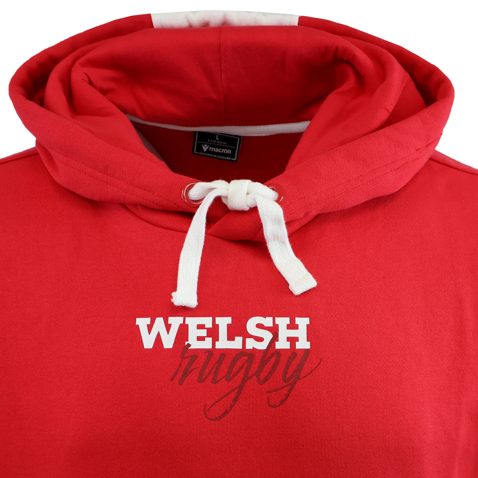 Wales 25/26 Welsh Rugby Cotton Fan Hoodie by Macron - Image 4