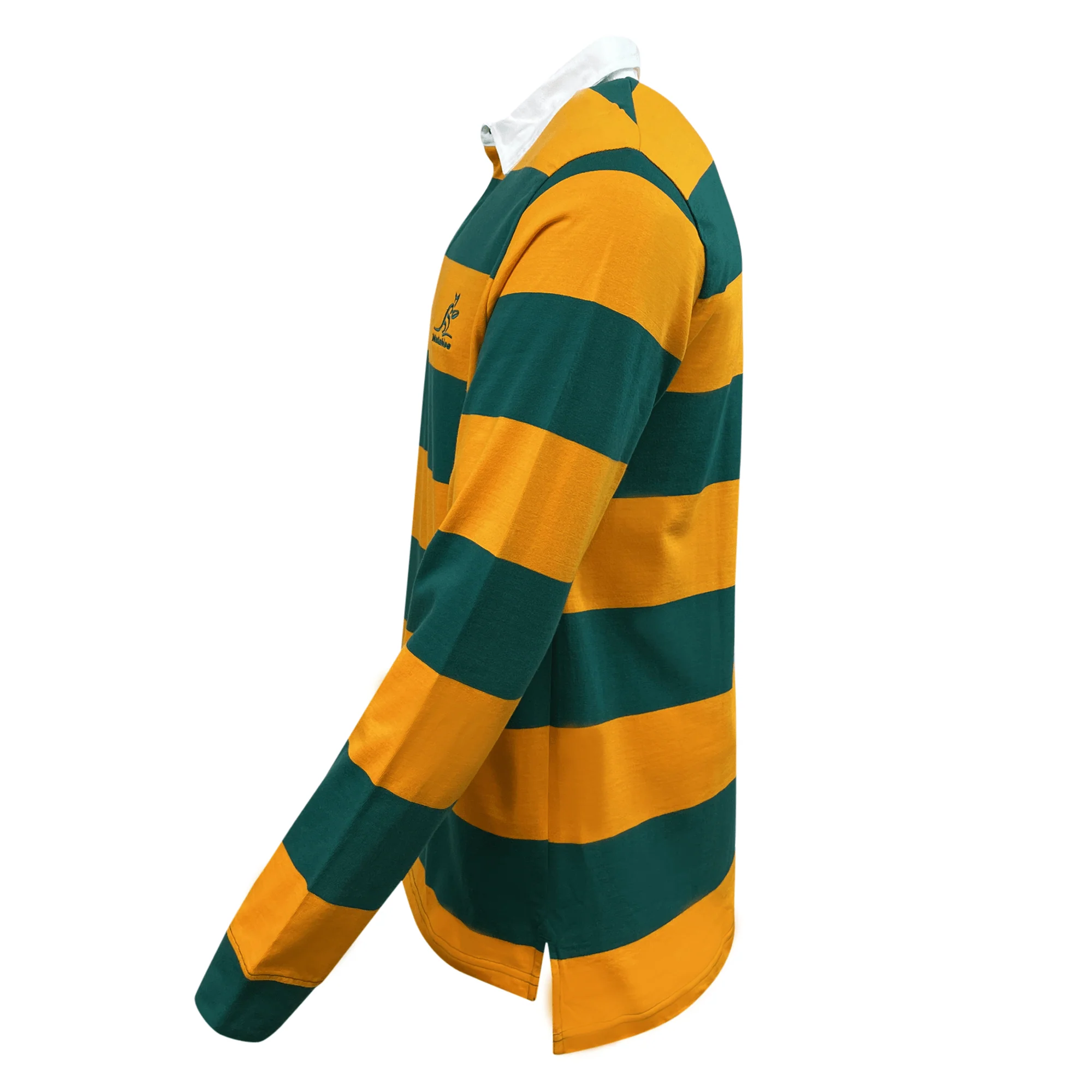 Wallabies Green/Gold Hooped Classic Jersey 23/24 - Image 3