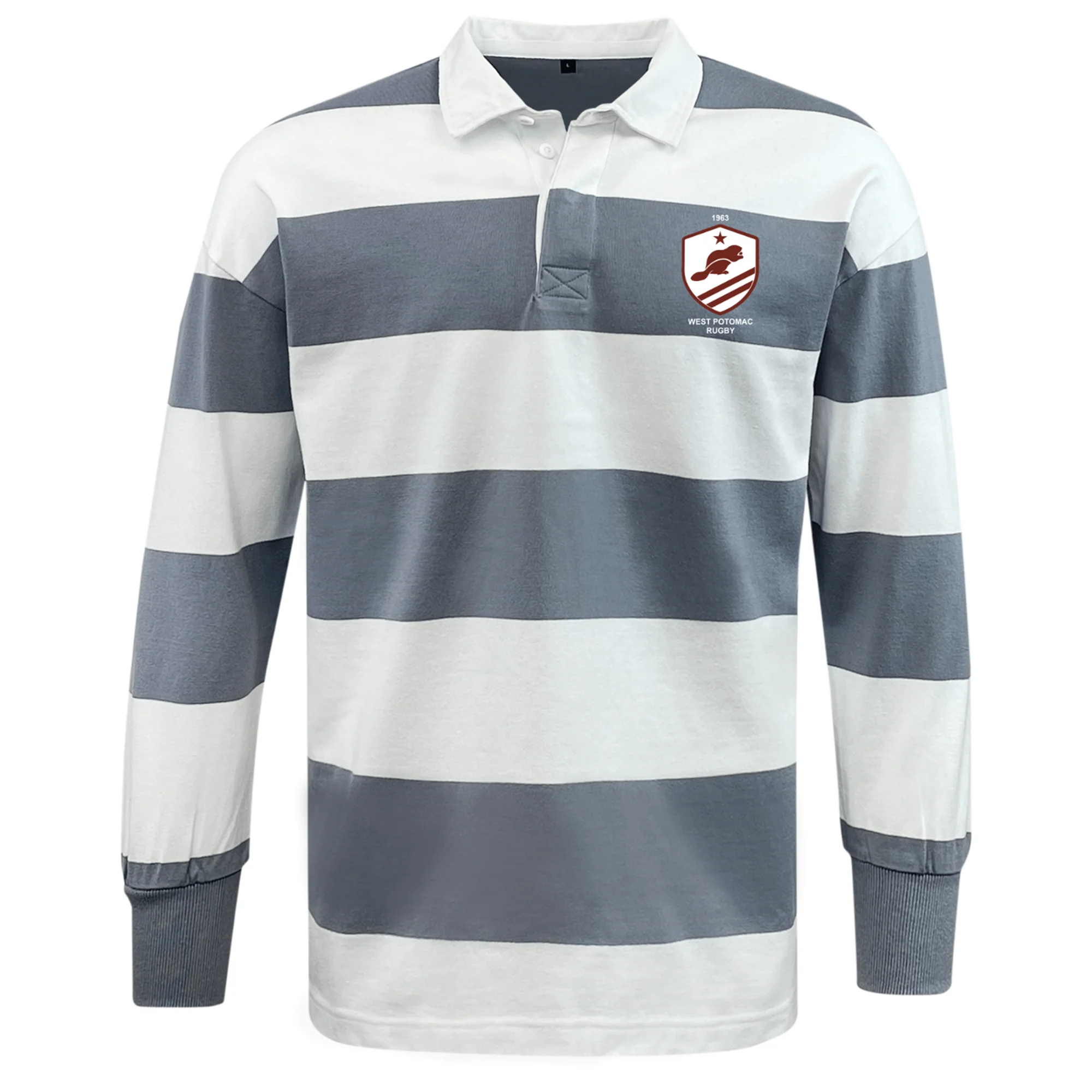 West Potomac RFC Classic Long Sleeve Hooped Rugby Jersey