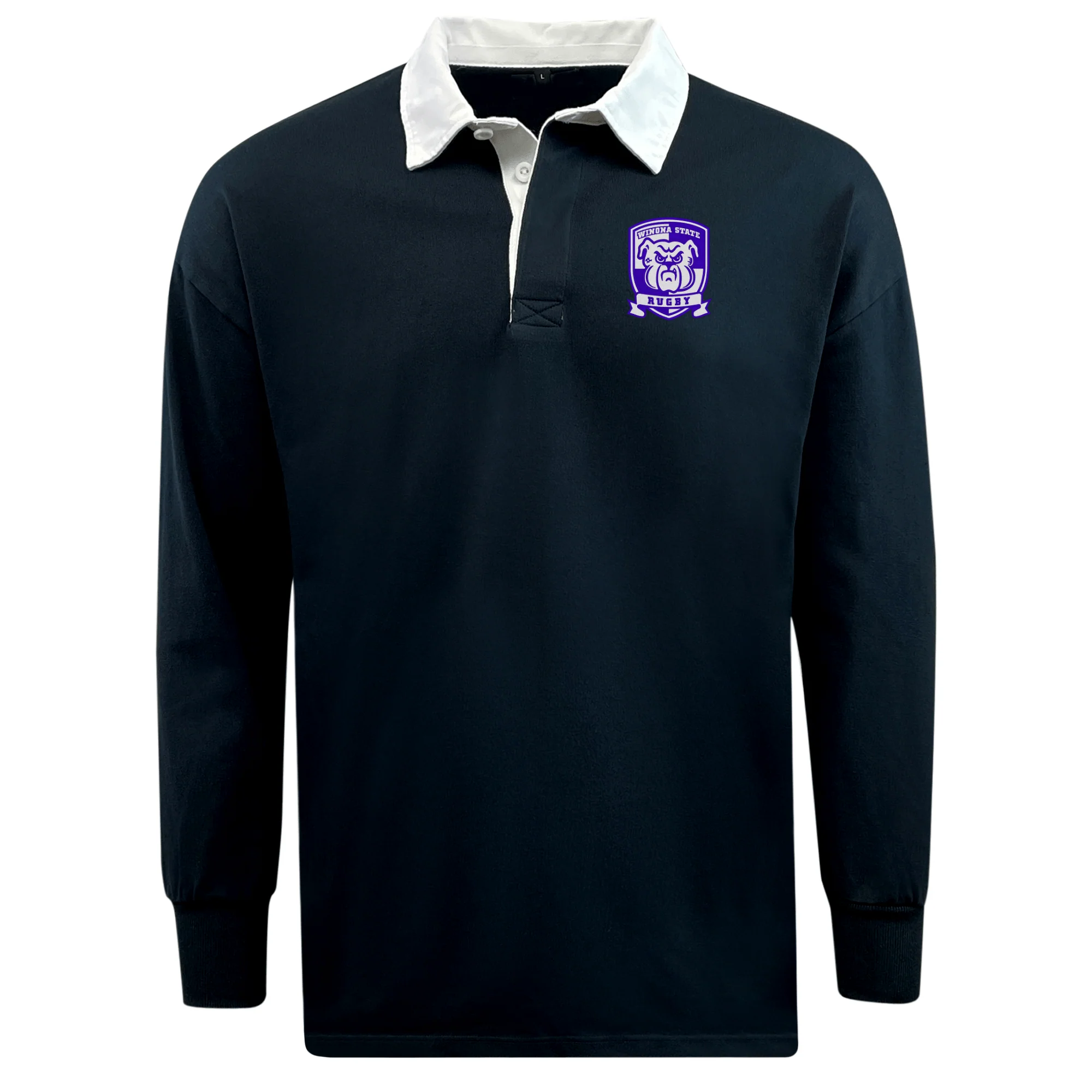 Winona State University Classic Long Sleeve Solid Rugby Jersey