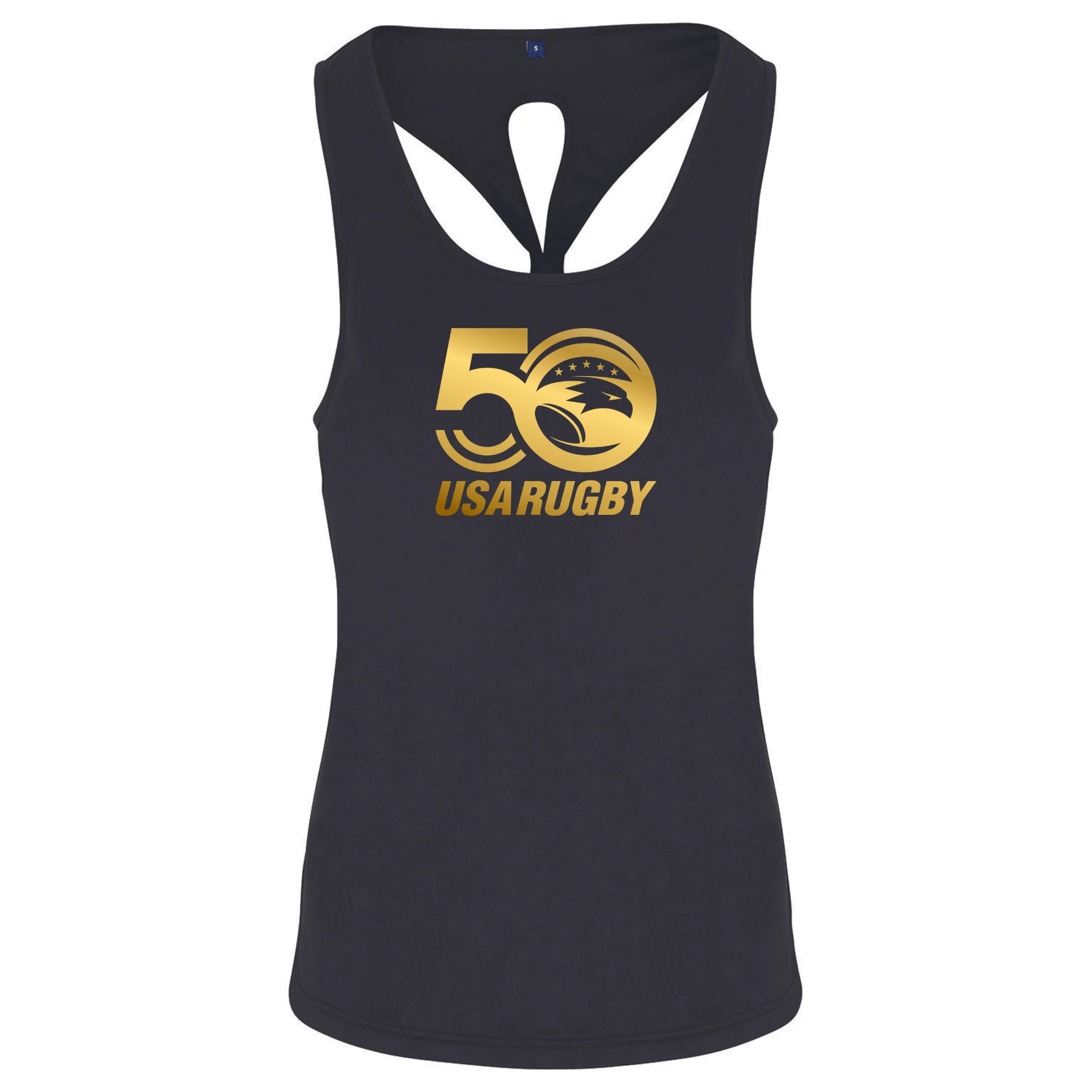 Women's USA Rugby 50th Anniversary TriDri Knot Back Tank