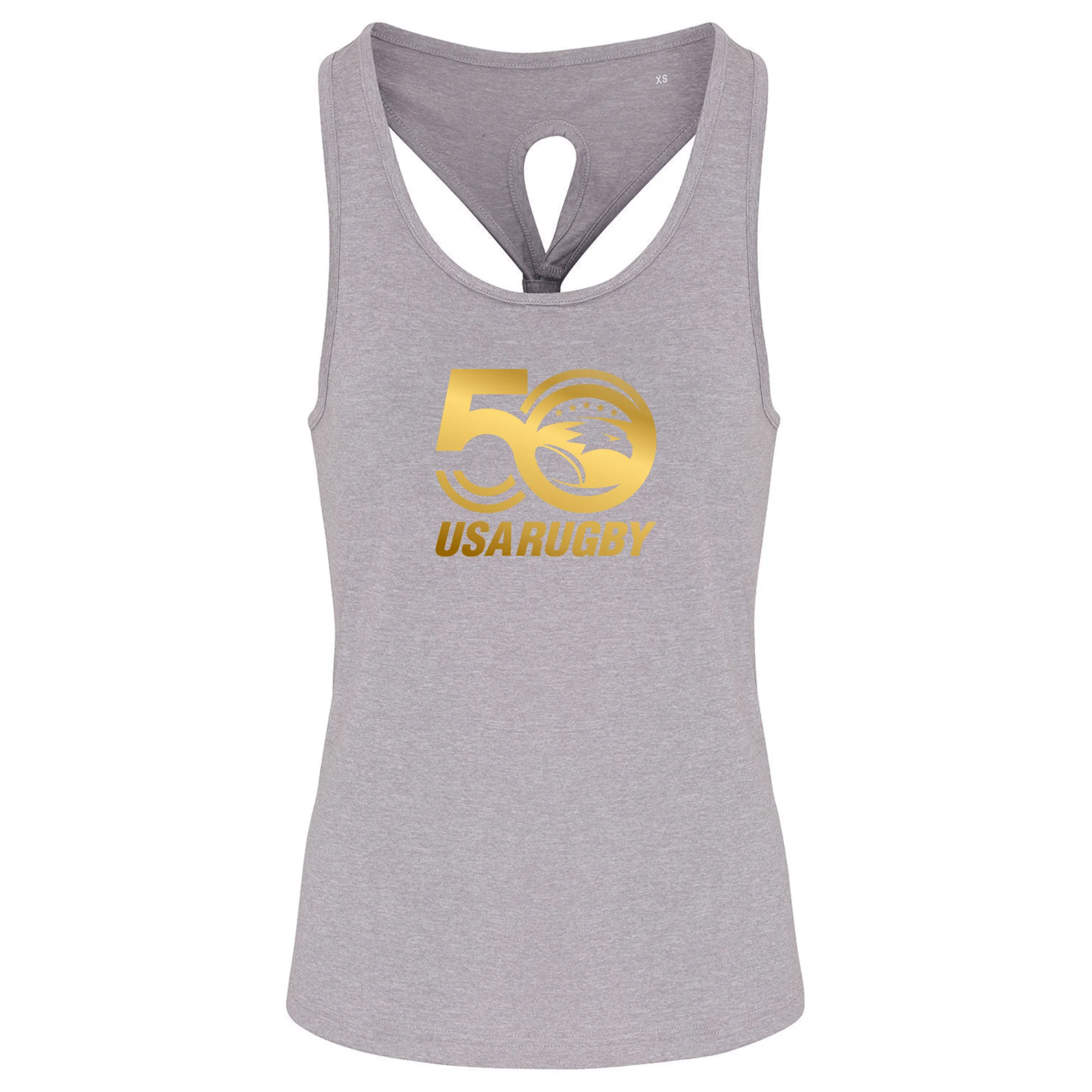Women's USA Rugby 50th Anniversary TriDri Knot Back Tank - Image 3