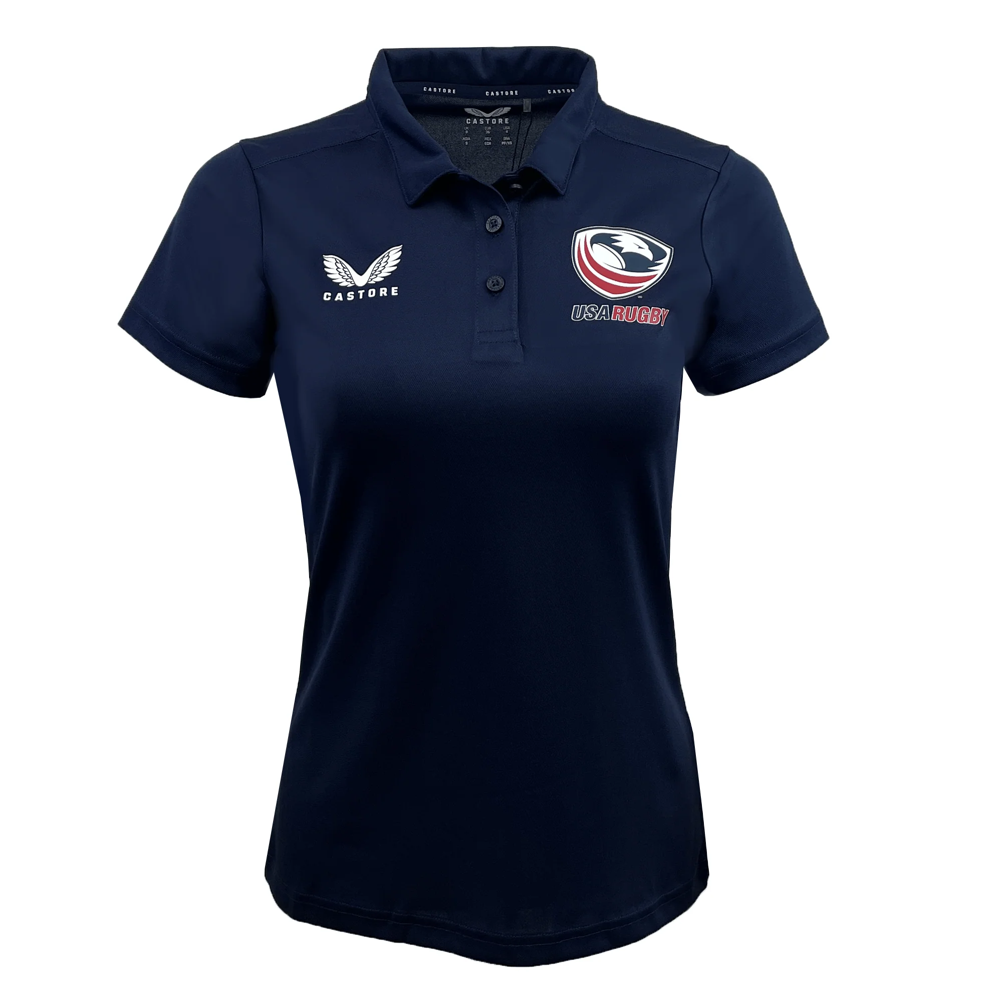 Women's USA Rugby Polyester Polo by Castore