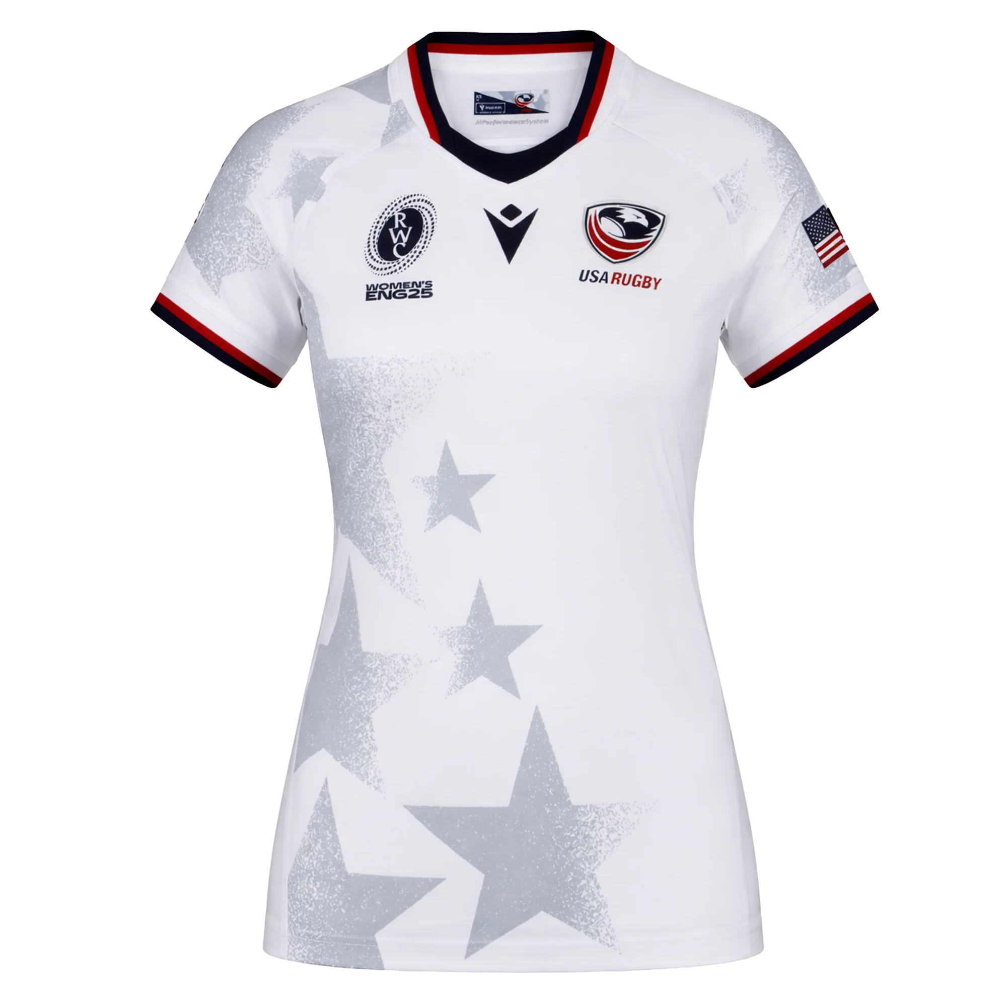 Women's USA Rugby WRWC 25 Away Bodyfit Shirt by Macron