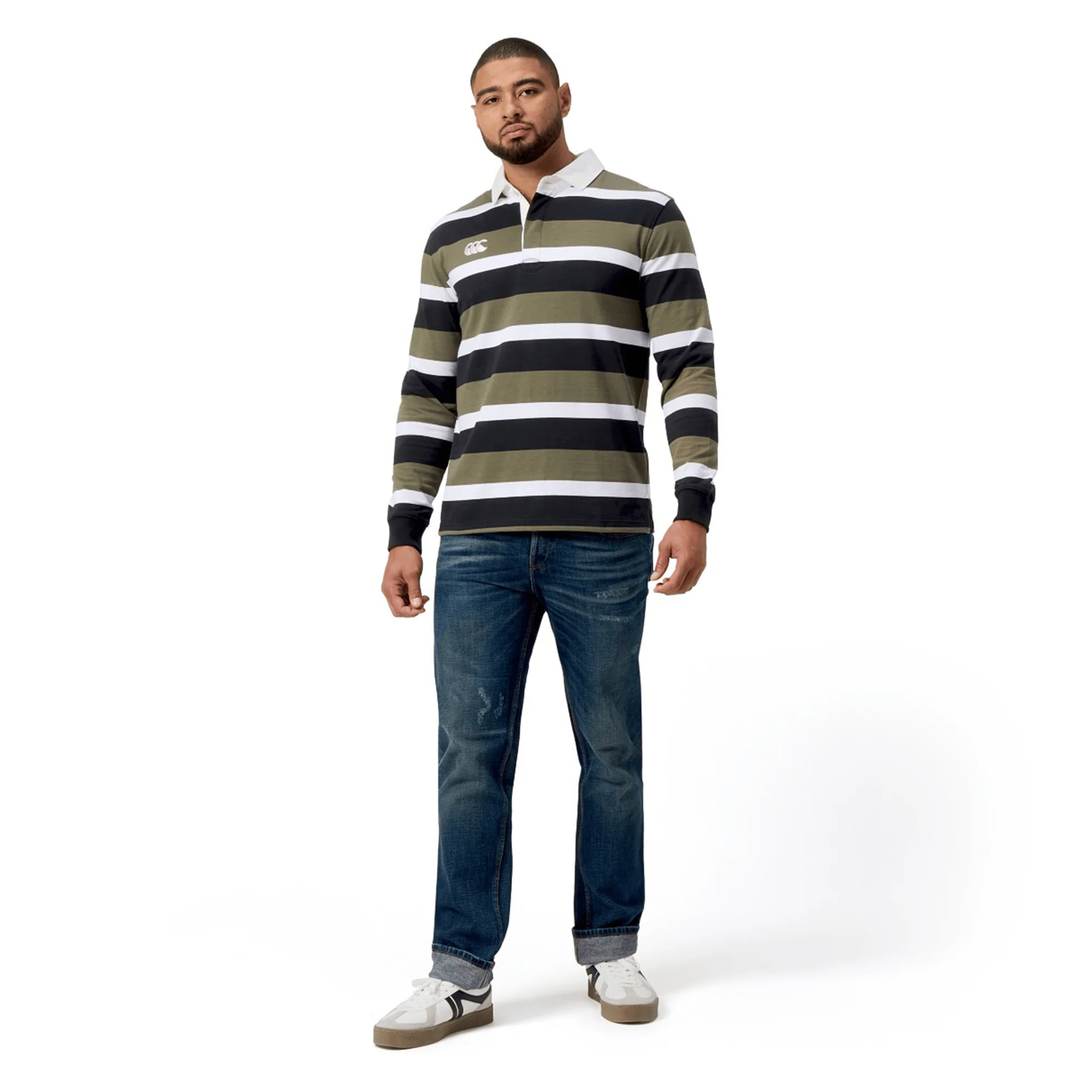 Canterbury Yarn Dye Long Sleeve Striped Rugby Jersey - Image 10