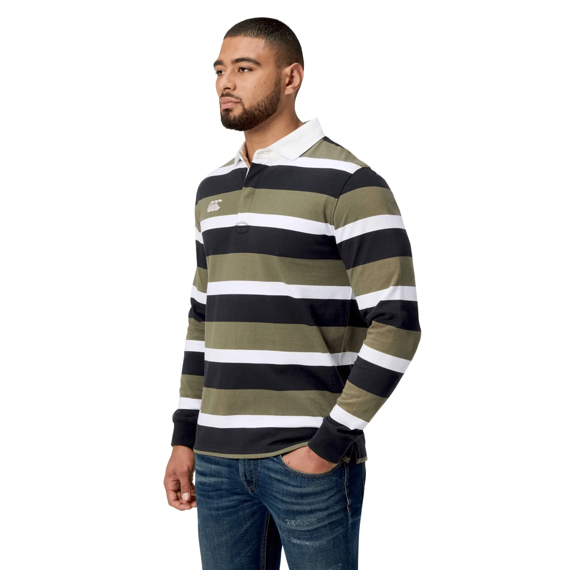 Canterbury Yarn Dye Long Sleeve Striped Rugby Jersey - Image 7