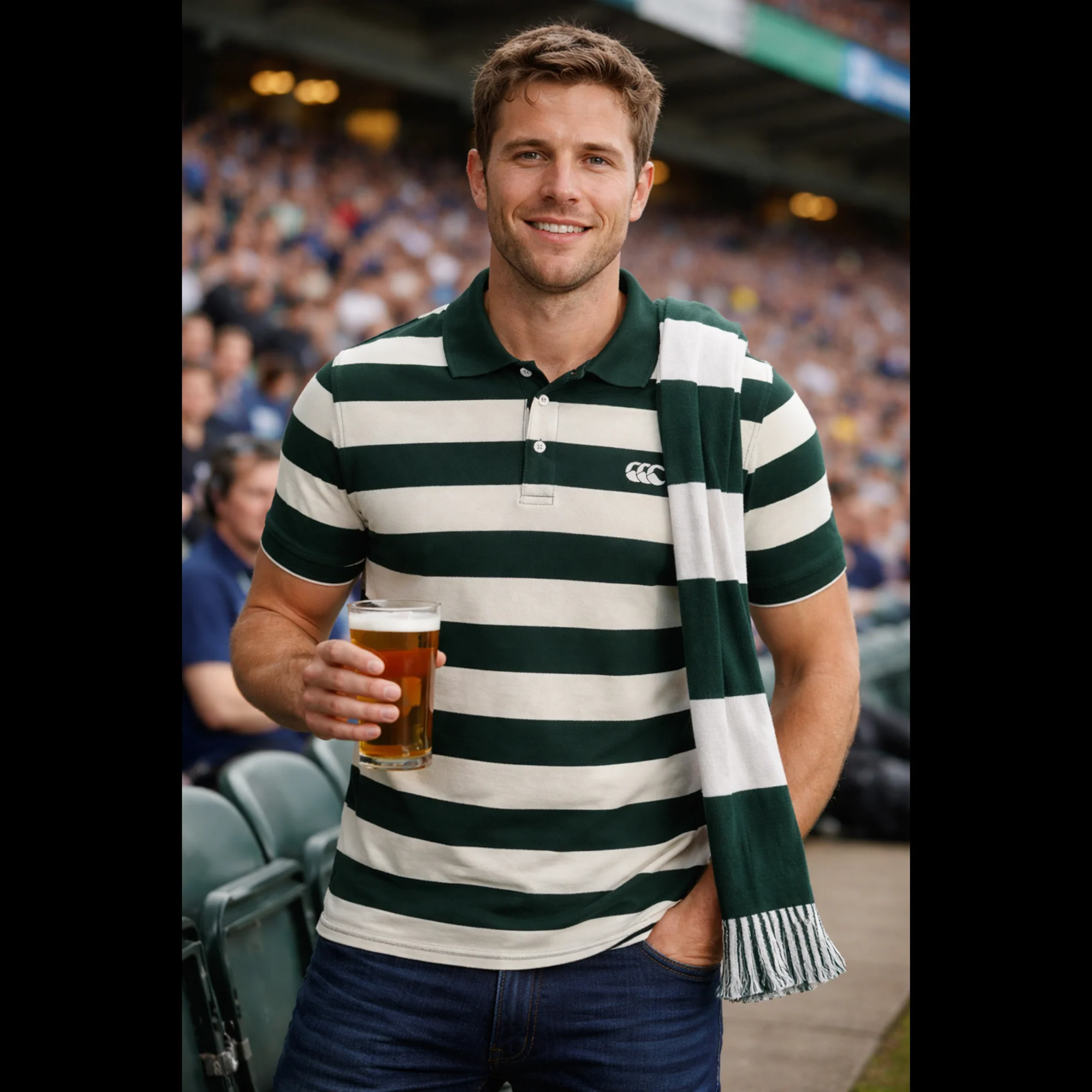 Canterbury Yarn Stripe Polo - Image 9